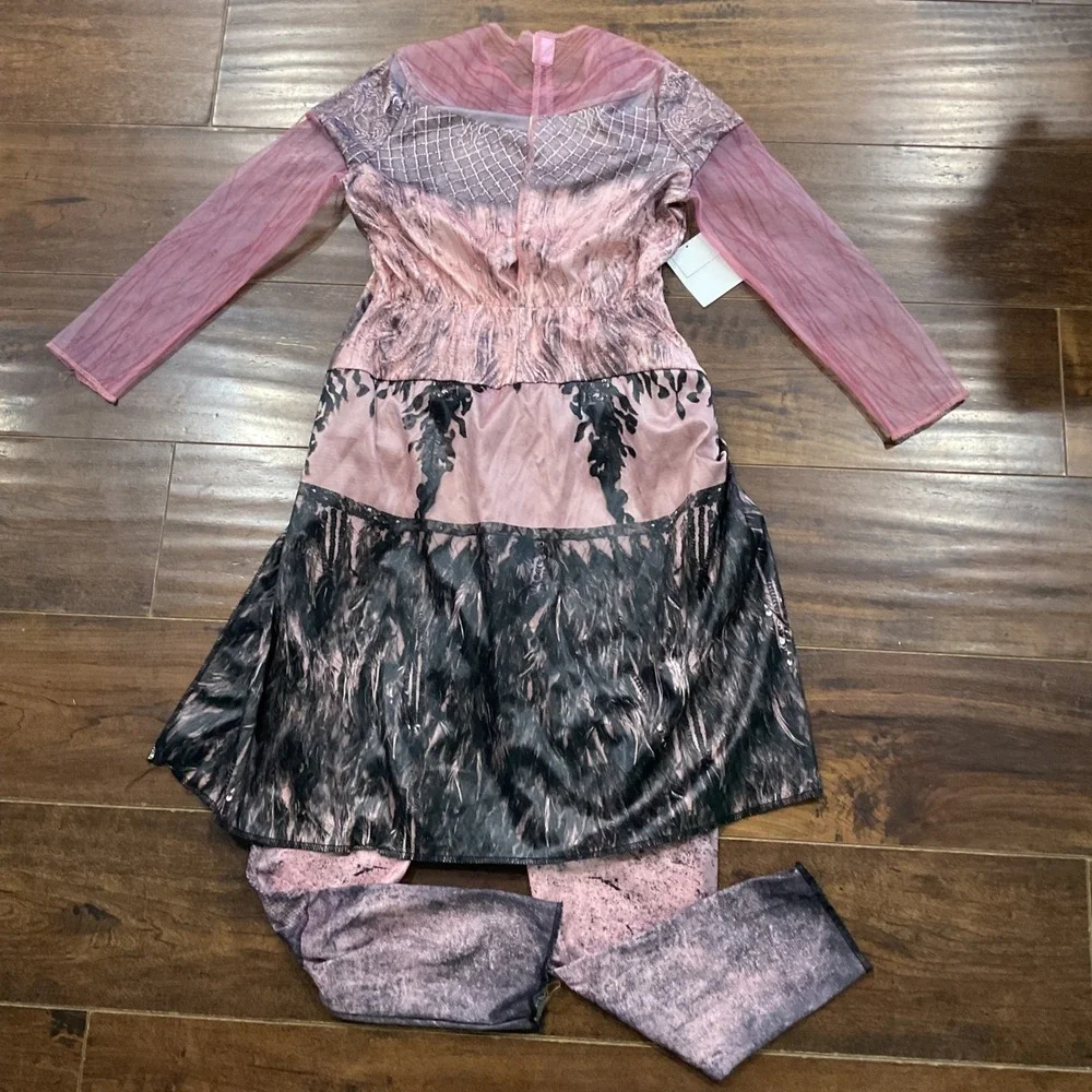 Disney Descendants 3 Audrey Costume Jumpsuit Pink Black Kids Size M 8-10 NWT